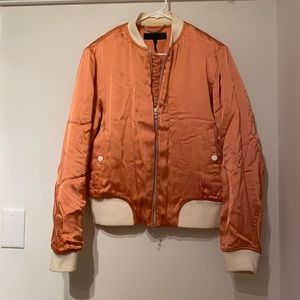 rag & bone silky tangerine bomber